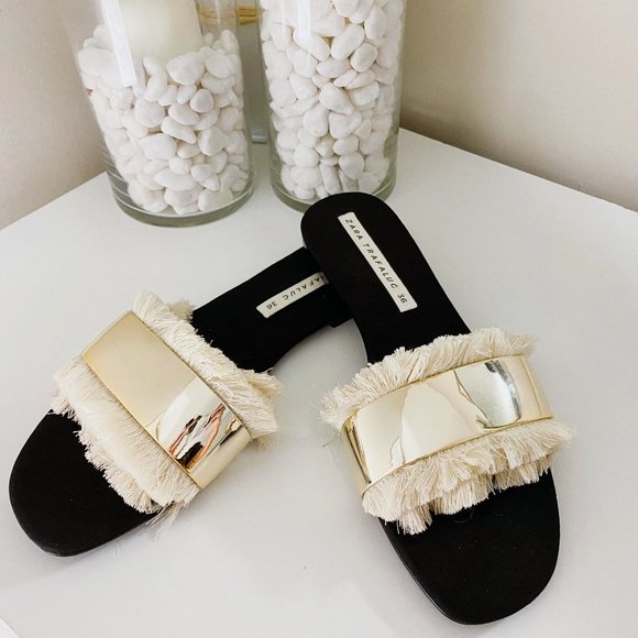 Zara Fringe Sandals - Picture 1 of 2